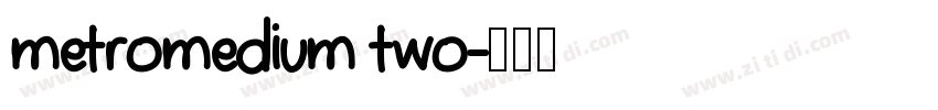metromedium two字体转换